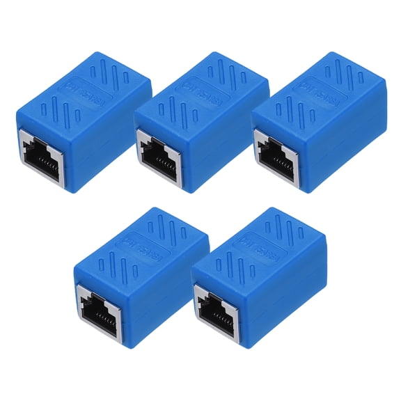 Uxcell 5 Pack RJ45 Ethernet Coupler, Female to Female Cat6 Coupler Ethernet Extension Adapter Network Connector Blue