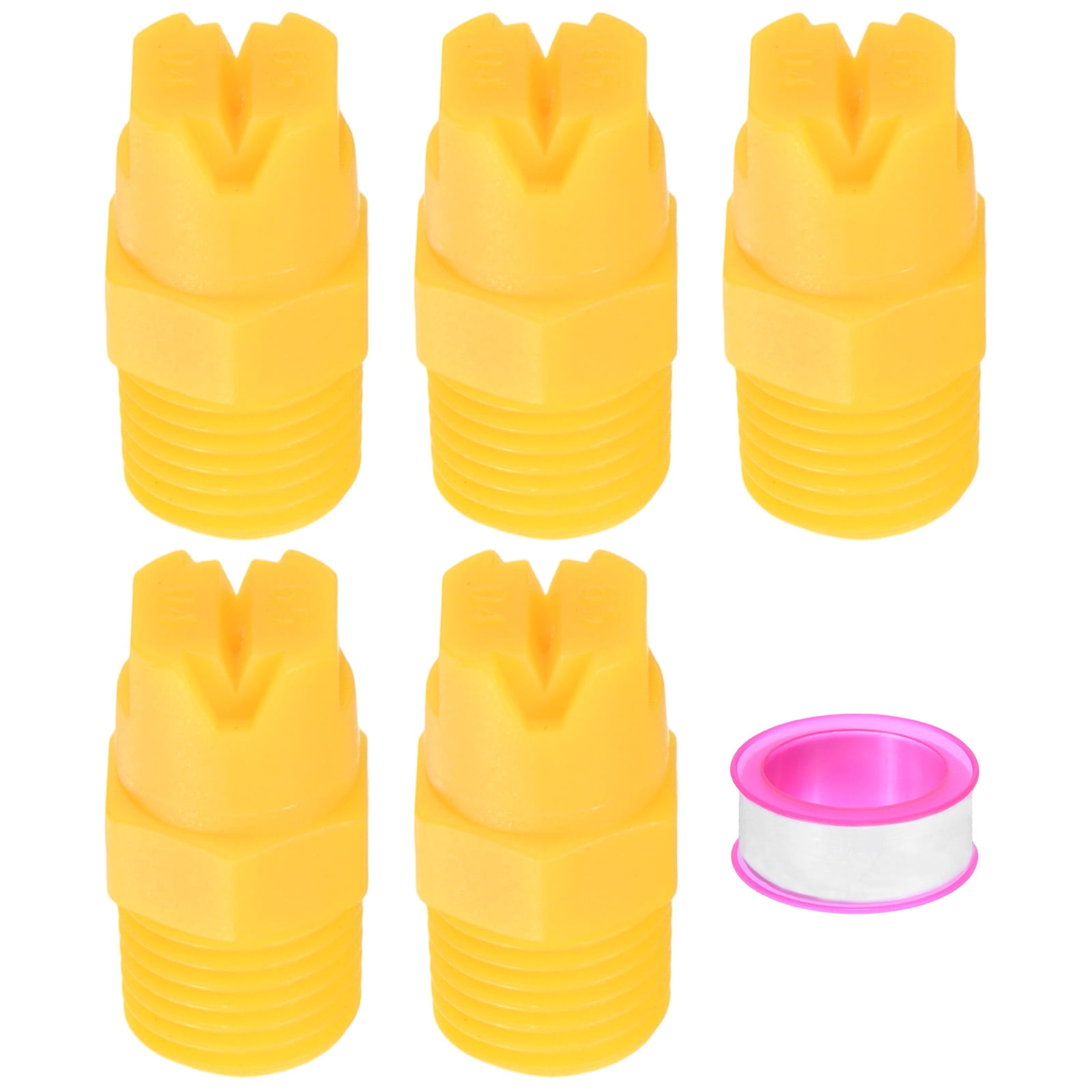Fan Thread Uxcell 5-Pack Sprayer Nozzle Tips, 1/4 BSPT Male Thread 65 Degree ...
