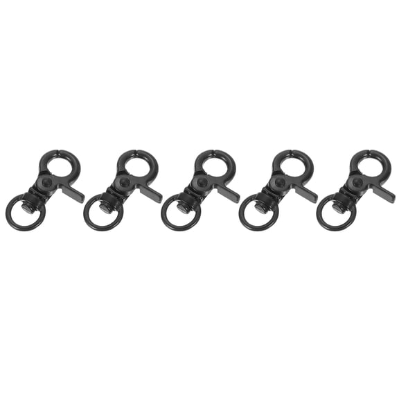 Uxcell 5 Pack Swivel Lanyard Snap Hook, Zinc Alloy Trigger Snap Hooks, Black