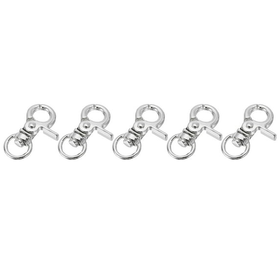 Uxcell 5 Pack Swivel Lanyard Snap Hook, Zinc Alloy Trigger Snap Hooks, Silver