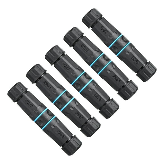 Uxcell 5 Pack Waterproof RJ45 Coupler, Dual Head IP68 Ethernet Outdoor LAN Cable Connector for Cat6/Cat5e/Cat5