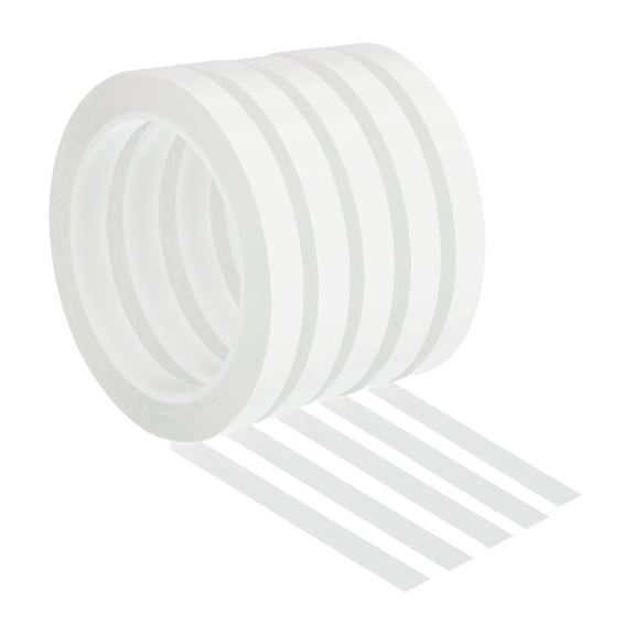 Uxcell 5 Pack Whiteboard Tape, 11mm 0.43 Inch Art Tape Dry Erase Board Pinstripe Thin Tape for Graphic Chart Grid, White