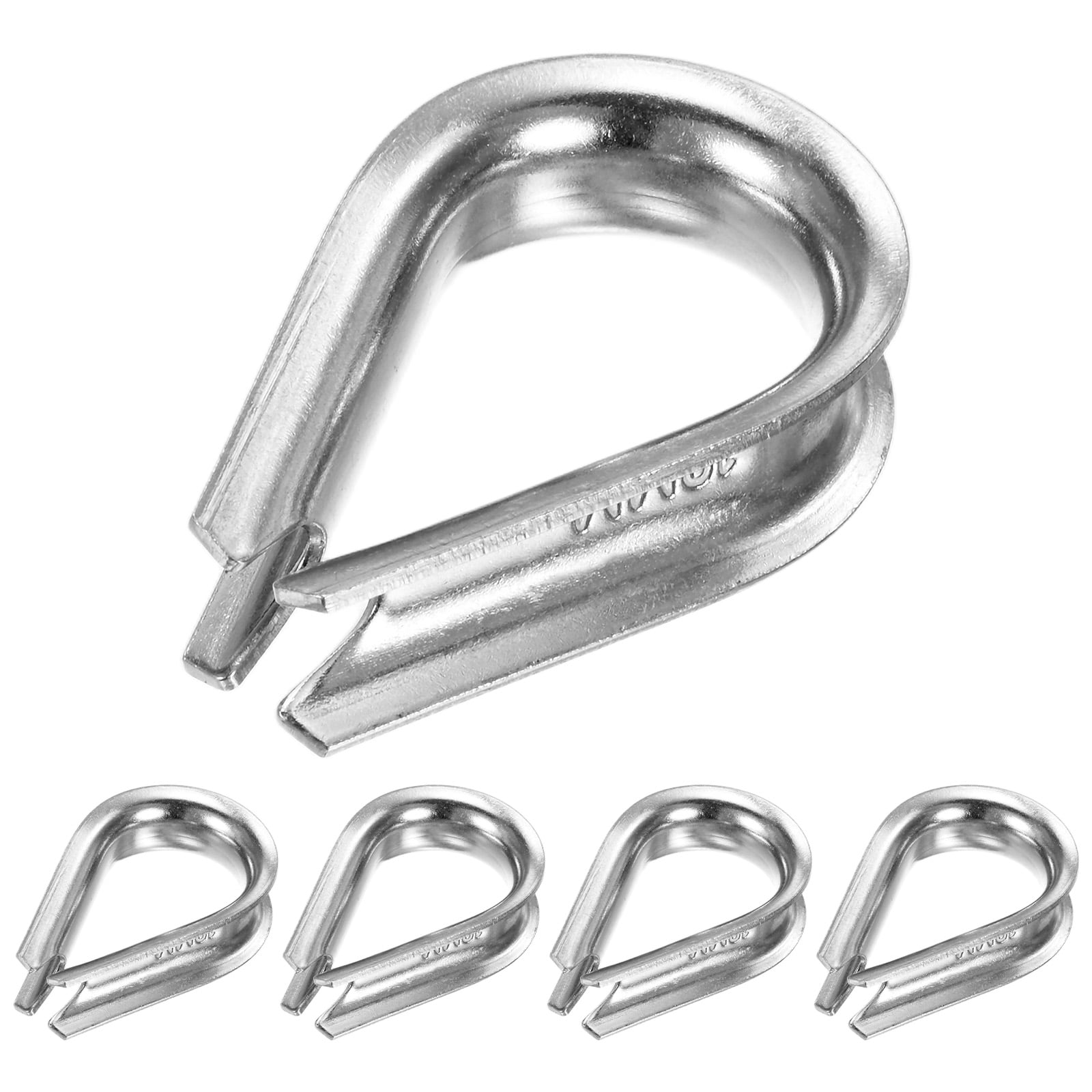 Uxcell 5-Pack Wire Rope Thimbles, M10 Stainless Steel 10mm Rope Thimble ...