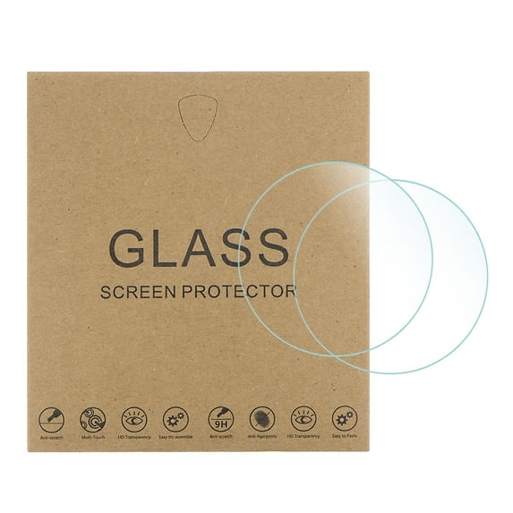 Uxcell 5 Packs 34mm HD Anti Scratch High AL Tempered Glass Smart Watch Glass Screen Protectors