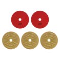 thumbnail image 1 of Uxcell 5 Packs 4" Grits 400 Premium Diamond Polishing Pads Wet/Dry for Stone Concrete Marble Quartz, 1 of 6