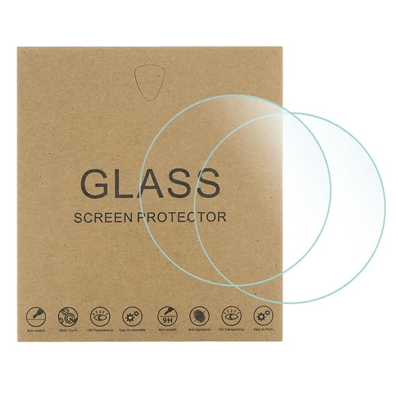 Uxcell 5 Packs 45mm Violet Anti Glare High AL Tempered Glass Smart Watch Screen Protectors