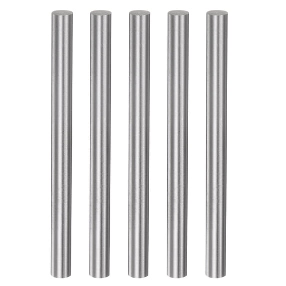 Uxcell 5 Packs 7.6mm x 100mm High Speed Steel (HSS) Round Rod Lathe Bar Stock DIY Tool