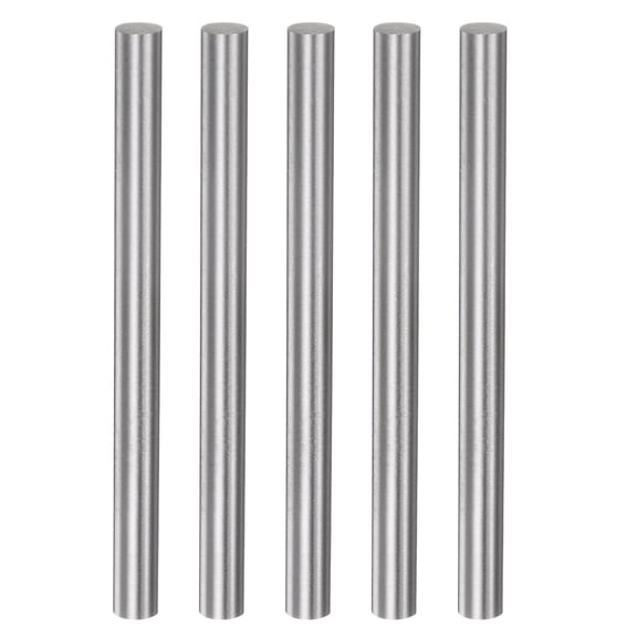 Uxcell 5 Packs 7.6mm x 100mm High Speed Steel (HSS) Round Rod Lathe Bar Stock DIY Tool