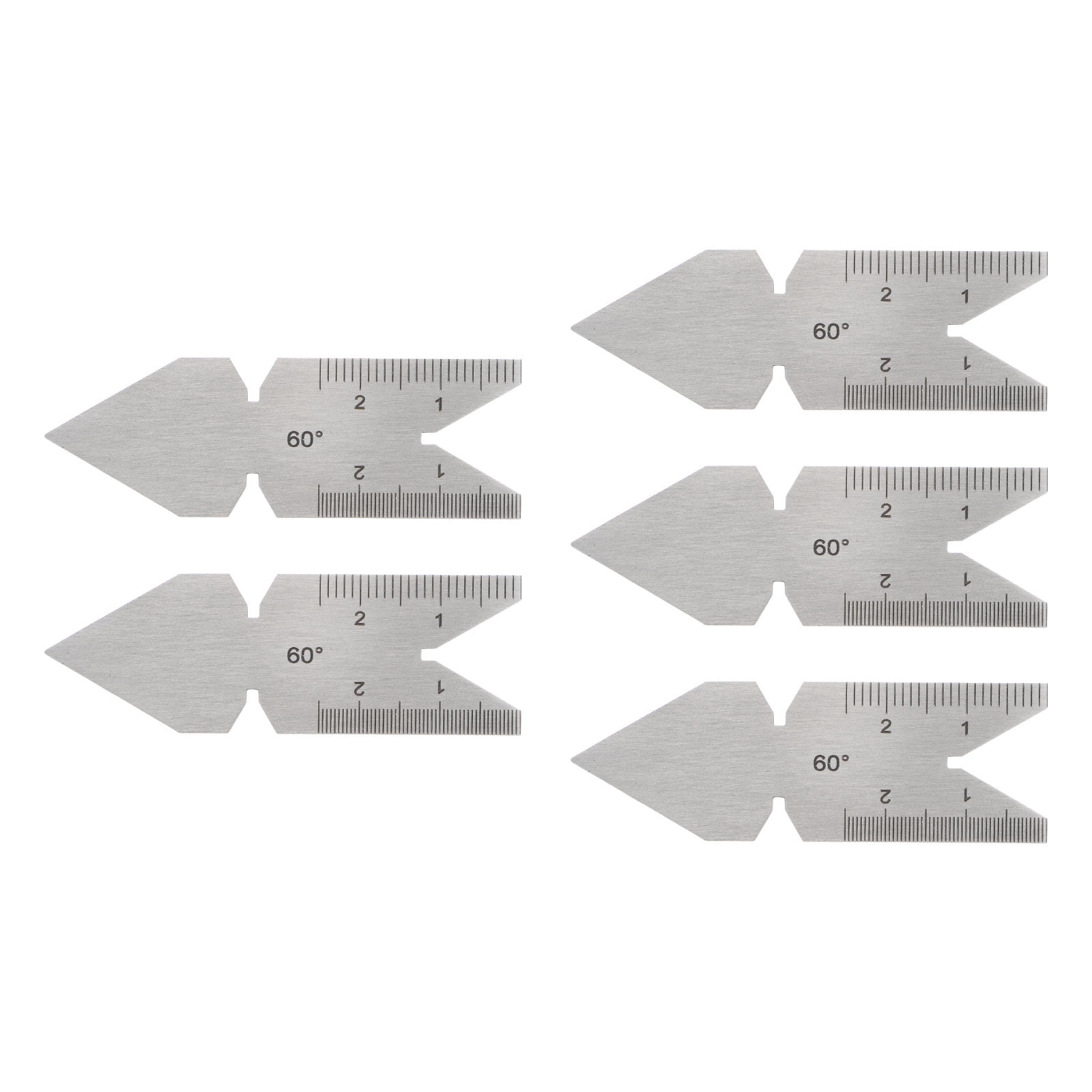 Uxcell 5 Packs Center Gauge 60 Degree Metric Thread Cutting Angle Gauge