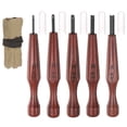 thumbnail image 1 of Uxcell 5 Packs SKS7 Alloy Tool Steel Triangle Knife Wood Chisels Carving Tools Knife Set, 1 of 6