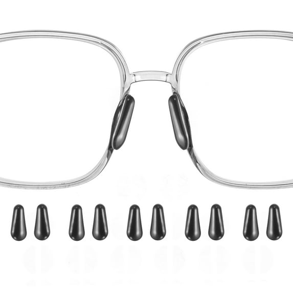 Uxcell 5 Pairs Eyeglass Nose Pads 2.5mm Glass Nose Grips Teardrop Shape Black