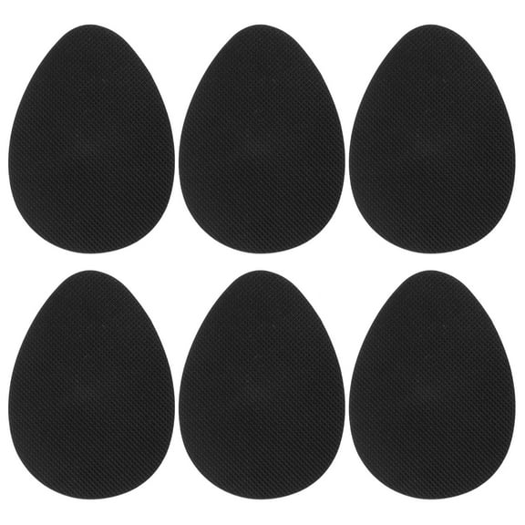 Uxcell 5 Pairs Non-Skid Shoe Pads 3.5"x2.6" No Slip Shoe Grip Stick Sole Protector Silicone Cushion Black