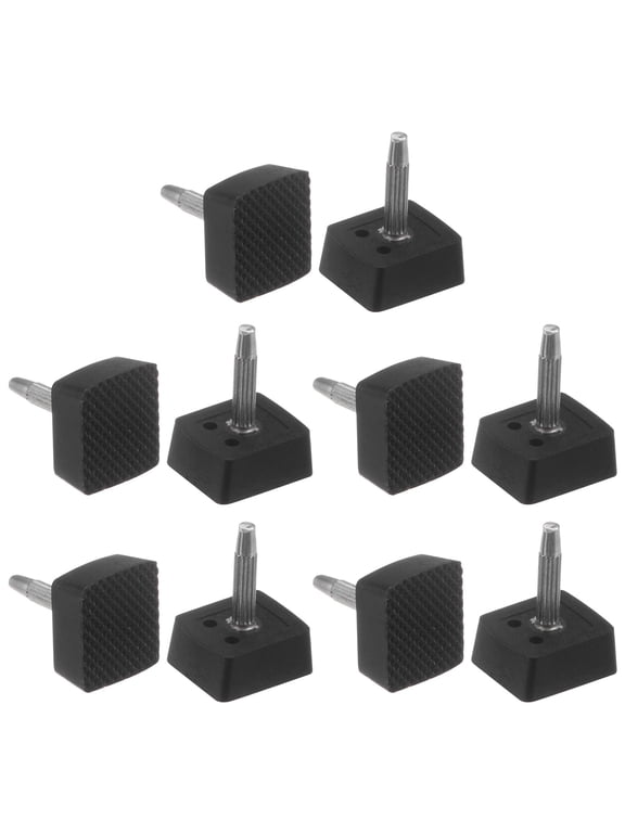 5 Pairs TPU Kitten Heel Tips Shoes Replacement Tap for Women High Heels, 3mm Pin, 13mm Square Heel Caps, Black