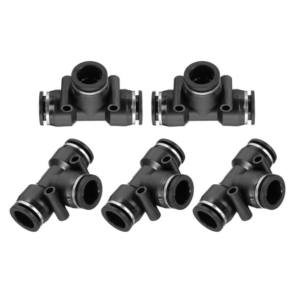 Uxcell Tee Plastic Push to Connect Fittings Ways Tube Connect Push Fit Push Lock 1/2 Inch