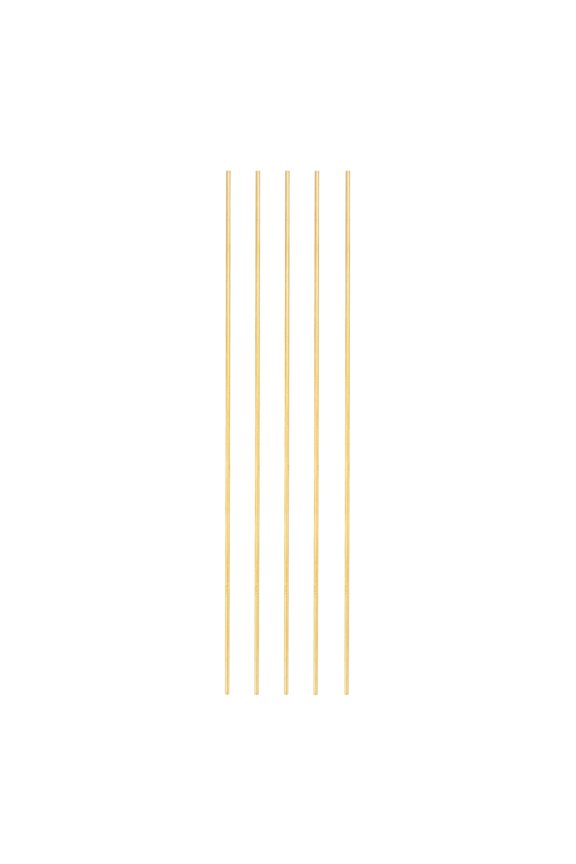 5 Pcs Brass Round Rod, 2.5mm x 12" Lathe Bar Stock H62 Brass Round Stock, Copper