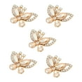 thumbnail image 1 of Uxcell 5 Pcs Butterfly Rhinestone, Crystal Butterflies for Crafts Flatback Charms Rhinestone Embellishments for Clothing Jewelry Making Women DIY Decoration, Champagne, 1 of 6