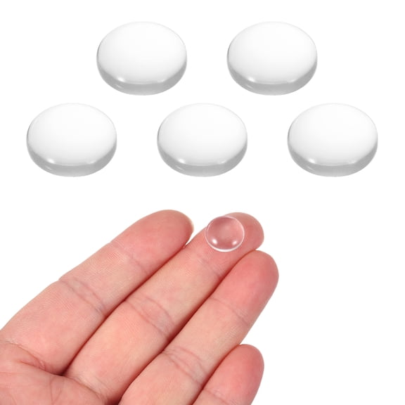 Uxcell 5Pcs Convex Lens 12mm OD 17mm Focal Length Optical Lenses Borosilicate Flat Convex for Office LED Spotlights Flashlights
