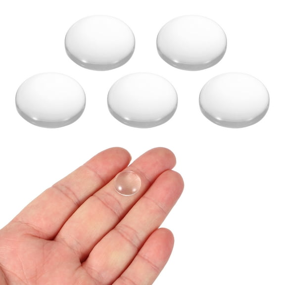 Uxcell 5 Pcs Convex Lens, 14mm OD 20mm Focal Length Magnifier Lens Optical Lenses Borosilicate Magnifying Glass Flat Convex for DIY Crafts Office Home Science LED Spotlights Flashlights