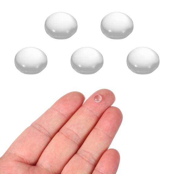 Uxcell 5 Pcs Convex Lens, 6mm OD 6mm Focal Length Magnifier Lens Optical Lenses Borosilicate Magnifying Glass Flat Convex for DIY Crafts Office Home Science LED Spotlights Flashlights