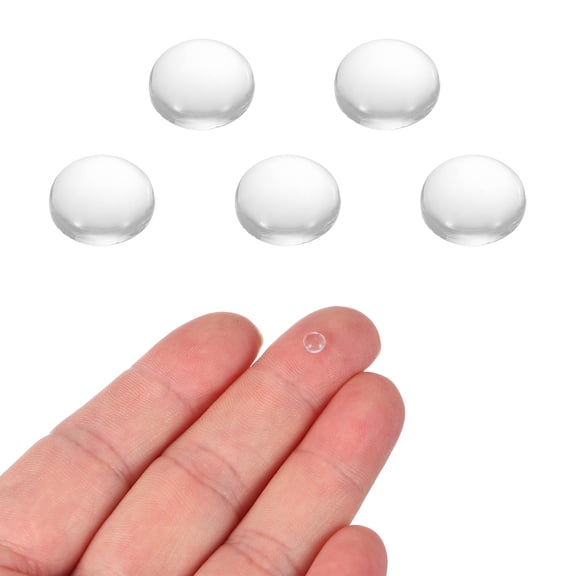 Uxcell 5 Pcs Convex Lens, 8mm OD 11mm Focal Length Magnifier Lens Optical Lenses Borosilicate Magnifying Glass Flat Convex for DIY Crafts Office Home Science LED Spotlights Flashlights