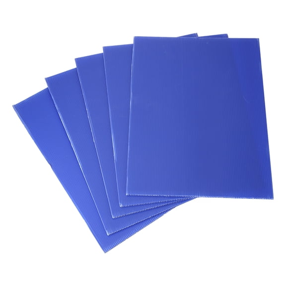 Uxcell 5 Pcs Corrugated Plastic Sheet, 4mm Blue Corrugated Plastic Boards 12 x 8 Inch Blank Waterproof Yard Signs for DIY Crafts, Guidepost Decorations, Party Decoration