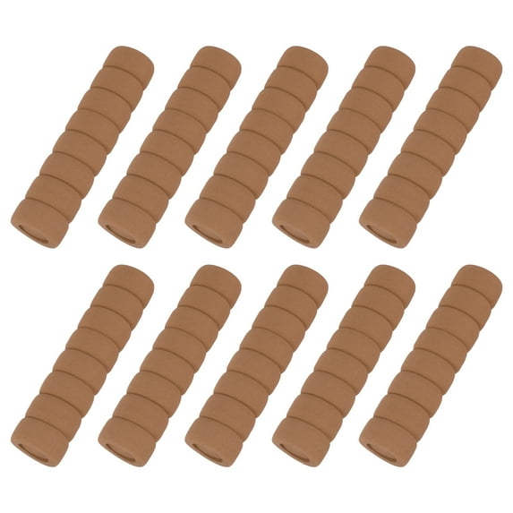 Uxcell 10 Pcs Door Knob Cover, Safety Door Handle Protector Covers Anti-Collision Soft Spiral Door Knob Covers Foam Door Pull Cover for Bedrooms Bathrooms Offices Doors, Wooden