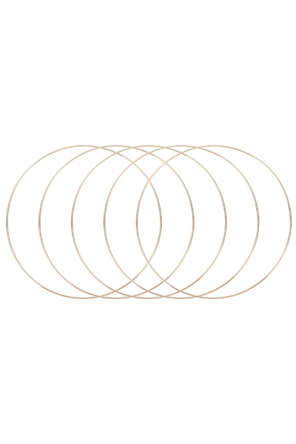 5 Pcs Dream Catcher Rings,Metal Crafts Hoops Floral Hoop 10 Inch Macrame Hoops Rings for DIY Crafts Wreath Making Supplies Plant Hangers,Gold