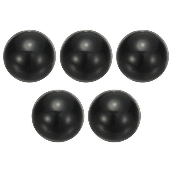 Uxcell 5 Pcs Gemstone Sphere Balls, 20mm Mini Natural Quartz Sphere Polished Hand Carved Crystal Ball for Garden Kitchen Living Room Bathroom, Black