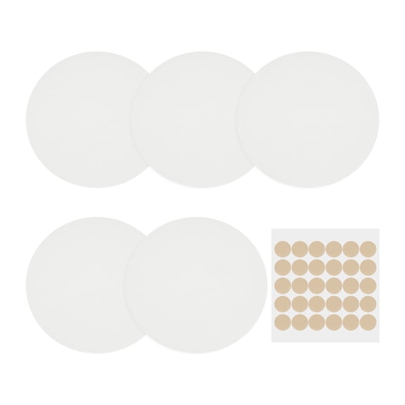 Uxcell 5 Pcs Lampshade Diffuser, 2.36" Dia Round Diffuser Fabric Lamp Cover Proof Light Softener shades with Adhesive Dots for LED Ceiling Light Downlight Spotlight Pendants, Soft White