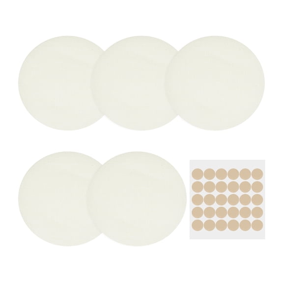 Uxcell 5 Pcs Lampshade Diffuser, 2.36" Dia Round Diffuser Fabric Lamp Cover Proof Light Softener shades with Adhesive Dots for LED Ceiling Light Downlight Spotlight Pendants, Warm White