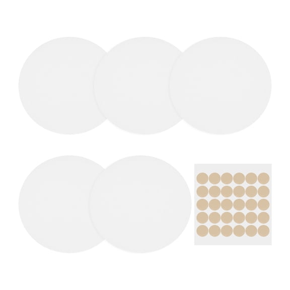 Uxcell 5 Pcs Lampshade Diffuser, 2.95" Dia Round Diffuser Fabric Lamp Cover Proof Light Softener shades with Adhesive Dots for LED Ceiling Light Downlight Spotlight Pendants, White