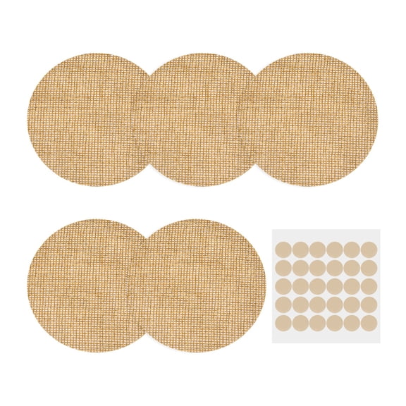 Uxcell 5 Pcs Lampshade Diffuser, 3.15" Dia Round Diffuser Fabric Lamp Cover Proof Light Softener shades with Adhesive Dots for LED Ceiling Light Downlight Spotlight Pendants, Brown