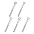 thumbnail image 1 of Uxcell 5 Pcs M10x90mm Shoulder Swing Lifting Eye Bolt, 304 Stainless Steel Metric Half Tooth Thread Fisheye Eye Slip Hole Screw Rigging Bolt Metal Fasteners Screws, Silver Tone, 1 of 7