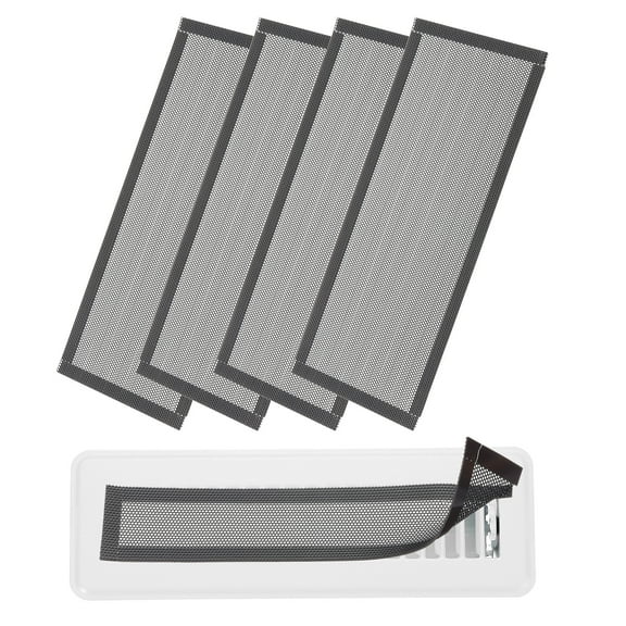 Uxcell 5Pcs Magnetic Floor Vent Covers, Floor Register Cover Mesh Air Vent Screen Filters, Great for Home (Black, 11-Inch x 5-Inch)