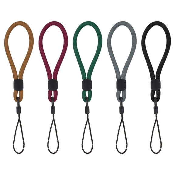 Uxcell 5 Pcs Phone Lanyards Finger Straps, Portable Short Strap, Anti-loss Finger Hanging Rope, for Men Women Mobile Phone Cases, Keys, Flashlight, and USB Card Badge, 5 Colors