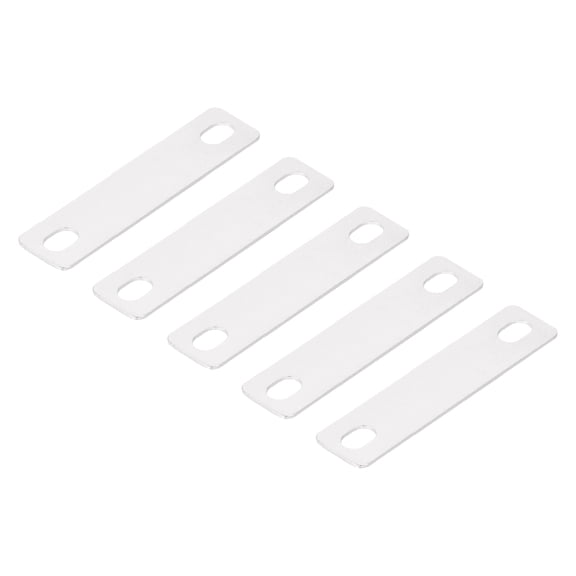 Uxcell 5 Pcs Pitch Row 2.5"(63mm) Bus Bar Connector Red Copper Bus Bars Nickel-Plated for LiFePO4 Cells Busbar Connector, Silver