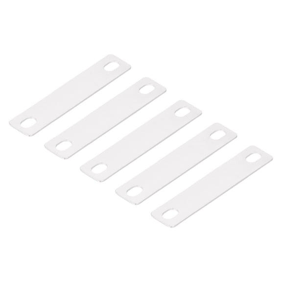 Uxcell 5 Pcs Pitch Row 2.7"(68mm) Bus Bar Connector Red Copper Bus Bars Nickel-Plated for LiFePO4 Cells Busbar Connector, Silver