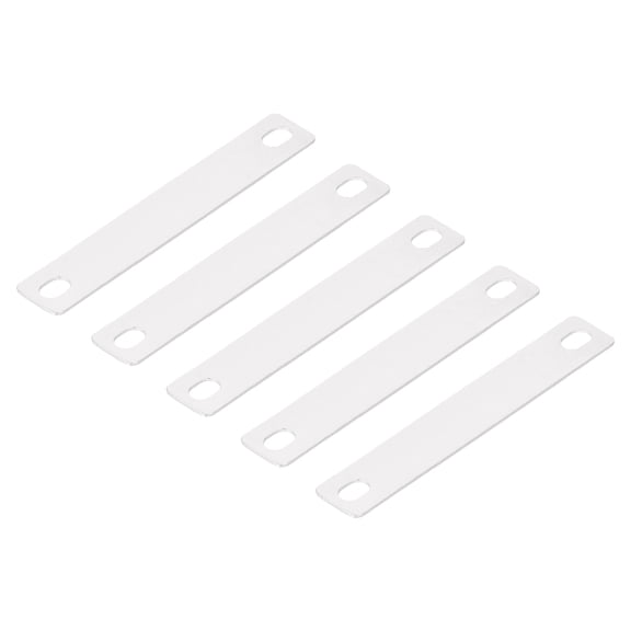 Uxcell 5 Pcs Pitch Row 3.4"(85mm) Bus Bar Connector Red Copper Bus Bars Nickel-Plated for LiFePO4 Cells Busbar Connector, Silver