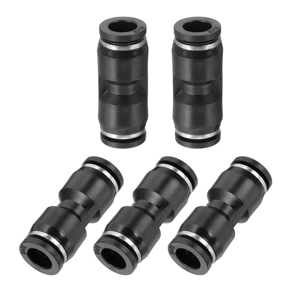 Uxcell Push to Connect Fittings Pneumatic Quick Connector Straight Union Tube Fitting 5/16 Inch 5