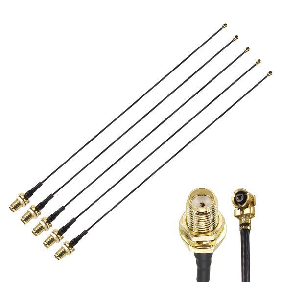Uxcell 5 Pcs SMA Female to U.F.L1 Coax Cable, 8"/20cm SMA Female to IPX MHF1 Pigtail Extension Jumper 1.13mm Low Loss Coaxial Cable for Wireless Routers Antenna Mini PCI