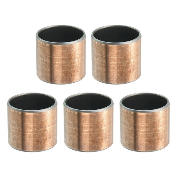 Uxcell 5 Pcs Sleeve Bearing 1" Bore x 1-1/8" OD x 1" Length Plain Bearings Wrapped Oilless Bushings Self-Lubricating Bushings for Sliding Parts of Machinery