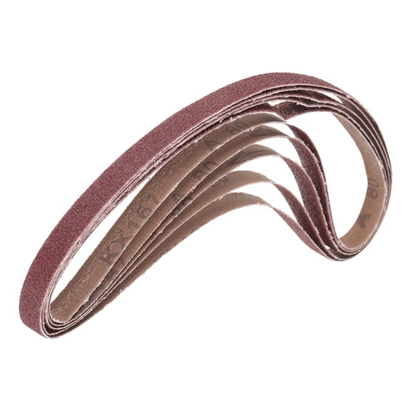 Uxcell 5 Pieces 1-1/2" x 30" Sanding Belts 80 Grits Aluminum Oxide Abrasive Belt Sander Paper Sanding Papers
