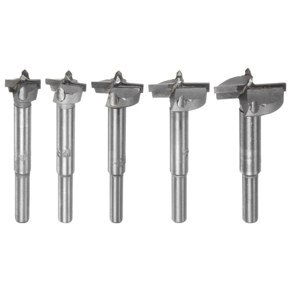 Uxcell 5 Pieces Forstner Drill Bit Set 16mm 20mm 25mm 30mm 35mm Carbide Wood Hinge Bits