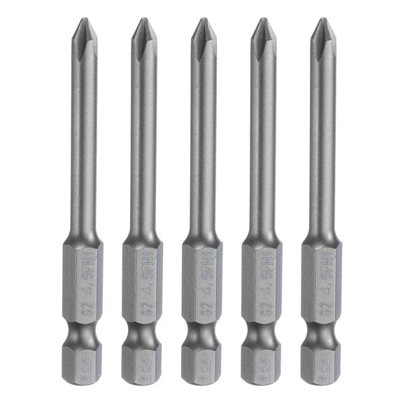 Uxcell 5 Pieces PH1 Phillips Screwdriver Bit 1/4" Shank 65mm Long Magnetic S2 Steel 4.5mm Rod Screw Drill Bit