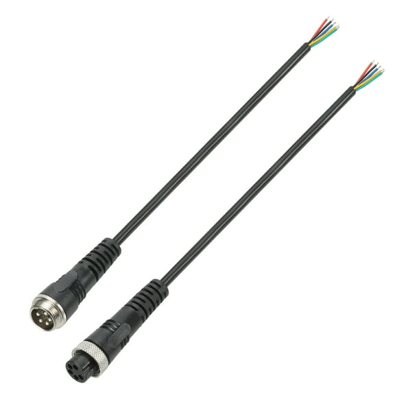 Uxcell 5 Pin Electrical Connector 8 Inch 20cm 5 Wire 24 AWG Male Female Connector Waterproof Outdoor LED Extension Cable