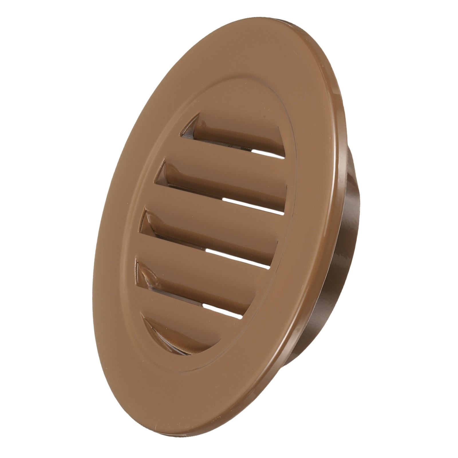 Uxcell 5" Round Air Vent, Louver Grille Cover Aluminum Alloy Soffit Vent HVAC Ventilation for Ceiling Wall Roofing Bathroom Kitchen Garage Duct Shed Garage, Coffee