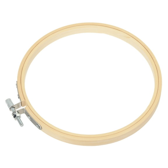 Uxcell 5" Round Bamboo Embroidery Hoop Circle Cross-Stitch Ring, 6 Pack