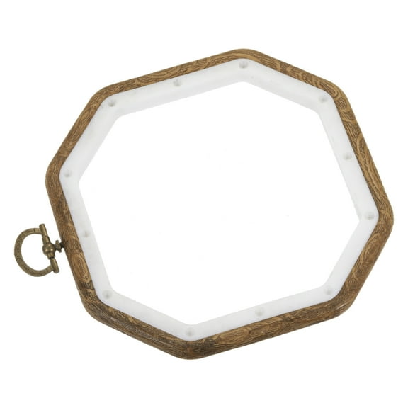 Uxcell 5" Rubber Regular Octagon Embroidery Hoop Frame Cross-Stitch Craft Ring