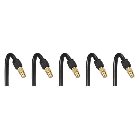 Uxcell 5-Set Brass Misting Nozzles Tee, 4inch/10cm Adjustable Copper Sprayer with 360 Degree Bending Dropper