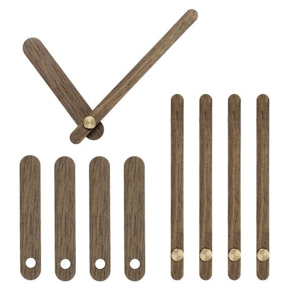 Uxcell 5 Set Replacement Clock Hands, Wooden Clock Kit DIY Repair Replacement Clock Parts Clock Hands Only for B2-10" Wall Clock, Dark Walnut